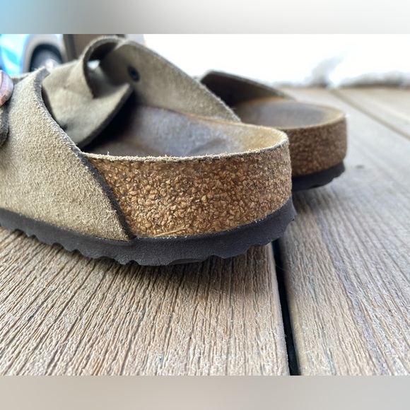 Birkenstock Boston Taupe Suede Clogs Size 41 Narrow - Picture 9 of 10